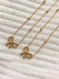 Minimalist Bow Pendant Necklace