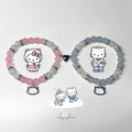 Cute Couple Bracelet Set – Hello Kitty Inspired Matching Beaded Bracelets (For Him & Her)