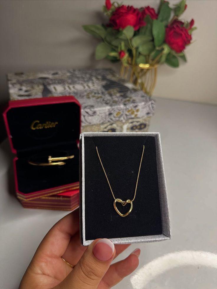 Minimalist Open Heart Necklace